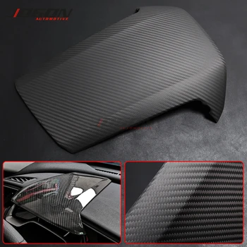 شراءغطاء لوحة العدادات من ألياف الكربون الحقيقية للسيارة غطاء لوحة العدادات لسيارة Honda 10th Gen. Civic Type R 2017-2020