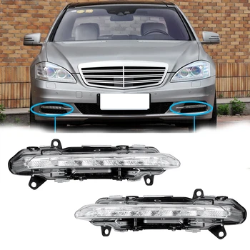 

LEEPEE Car LED DRL Daytime Running Lights For Mercedes BENZ S-Class W221 S350 S500 2009 2010 2011-2013 Fog Lights