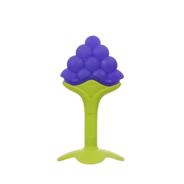 Teething & Massaging Toy Silicone Baby Teether for Teeth Infant Dental Care Accessories Newborn Fruit Chew Toys for Newborn Grape