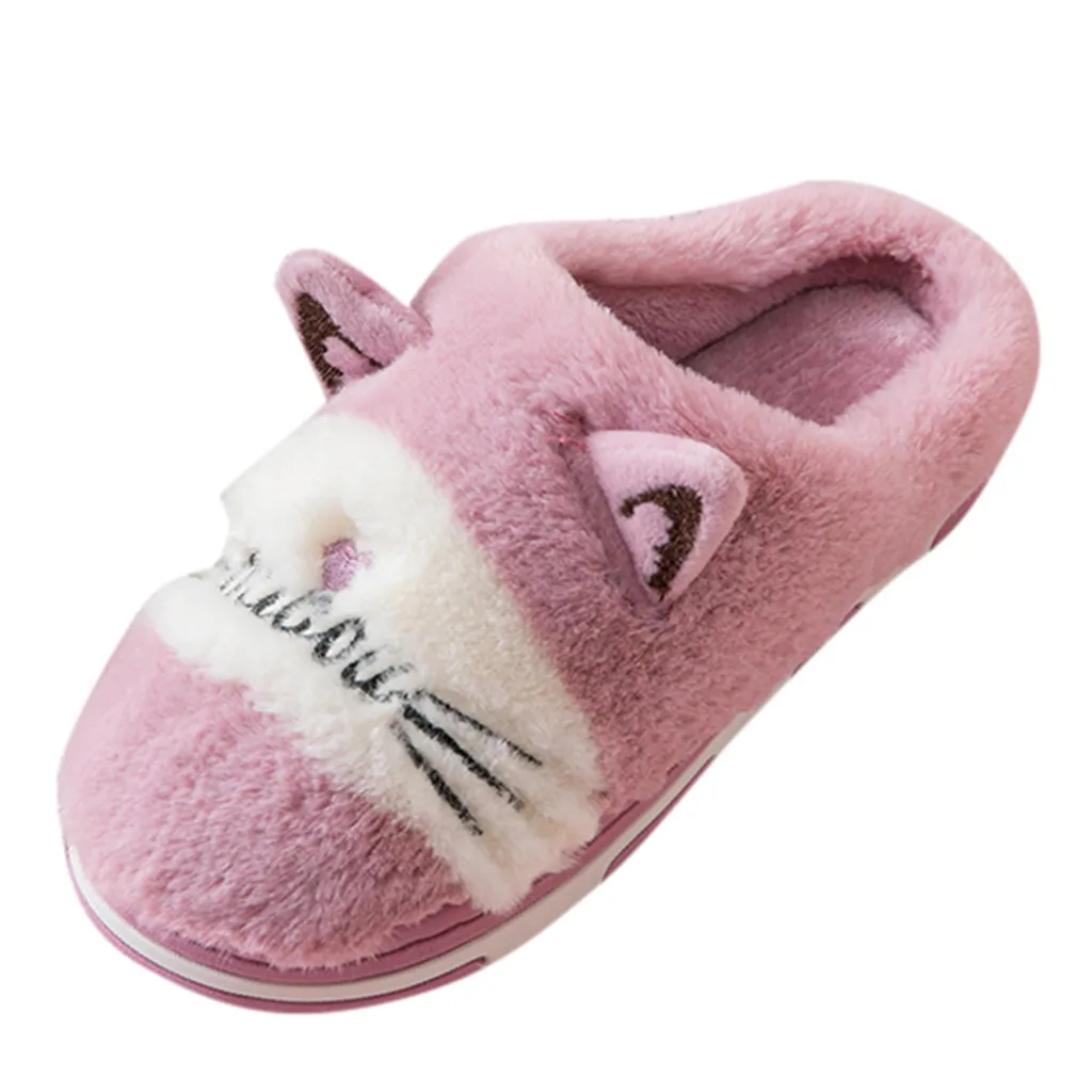 

Kids Slippers Cute Cartoon Cat Baby Slippers Kids Girls Boys Shoes Winter Warm Children Toddler Slippers Pantufas Infantil