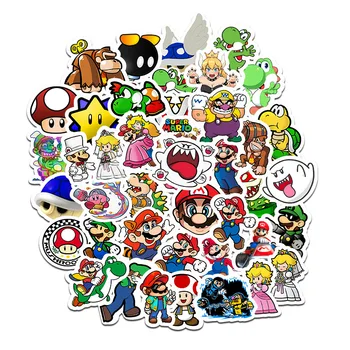 

Three Ratels 50pcs Super Mario Graffiti Stickers Waterproof Decal Laptop Motorcycle Luggage Snowboard Fridge Phone Car Sticker