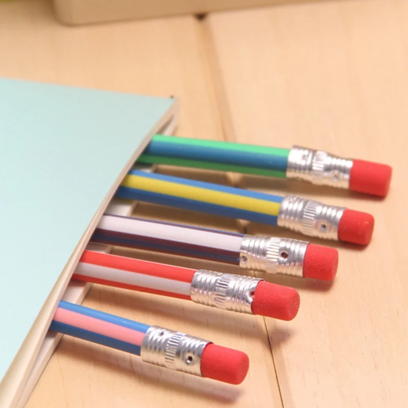 10 шт. милый гуттаперчевый карандаш креативная ручка-игрушка маленький подарок мягкие Гибкие Карандаши высокого качества пластиковые красочные полосатые мягкие карандаши