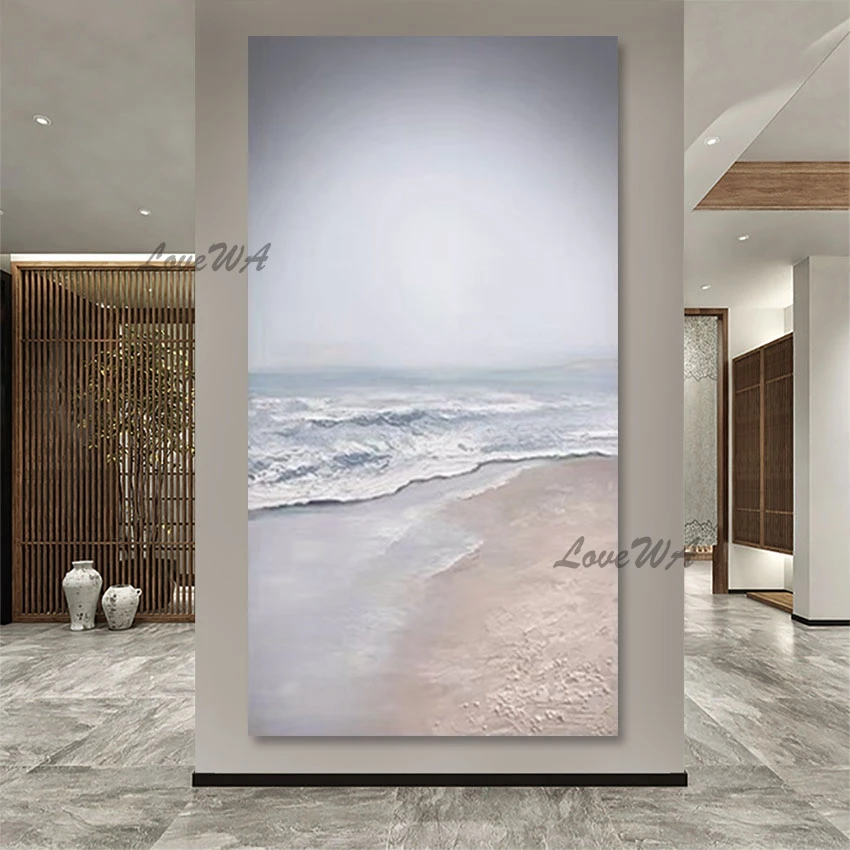 

Framless Sea Landscape Oil Painting Home Decoration Piece Quality Artwork 3D Picture Beautiful Scenery Modern 100% Handpainted