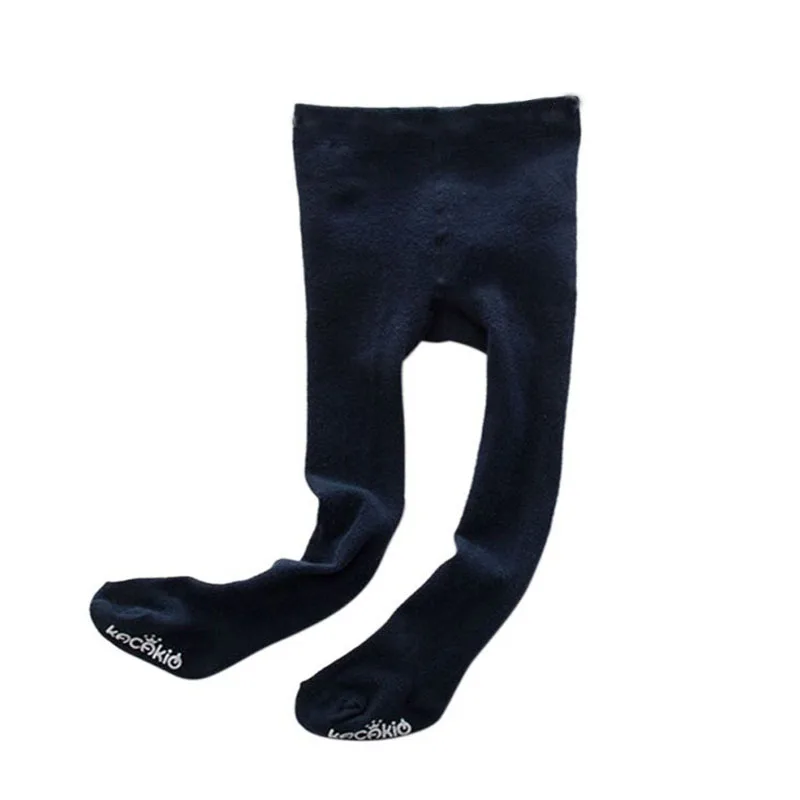0-2Y Navy blue Колготки для маленьких девочек; кружевные детские колготки принцессы; вязаные колготки; колготки для девочек; одежда для новорожденного ребенка - Цвет: 0-2Y Navy blue