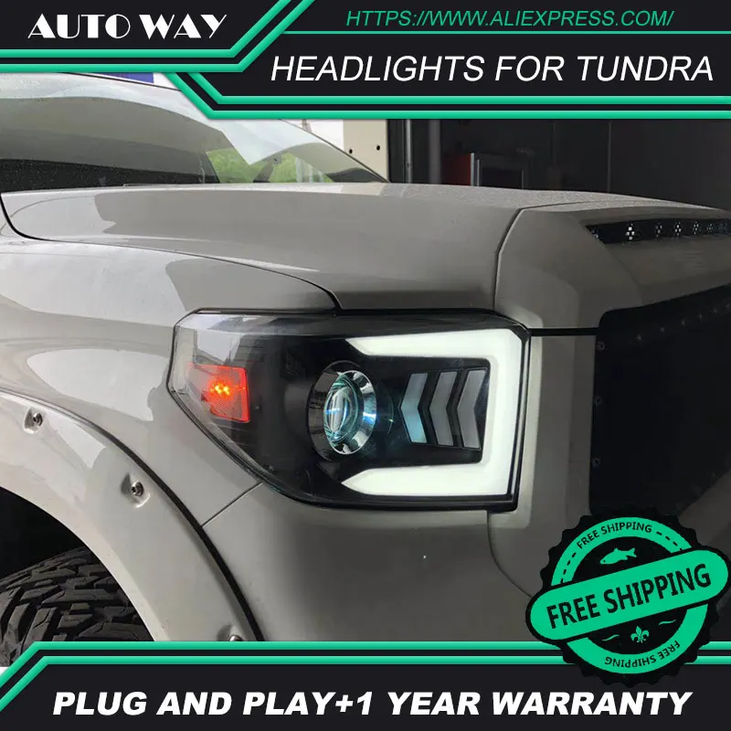 Автостайлинг фары для Toyota Tundra светодиодный ные H7 D2H Hid опция ангельские глазки