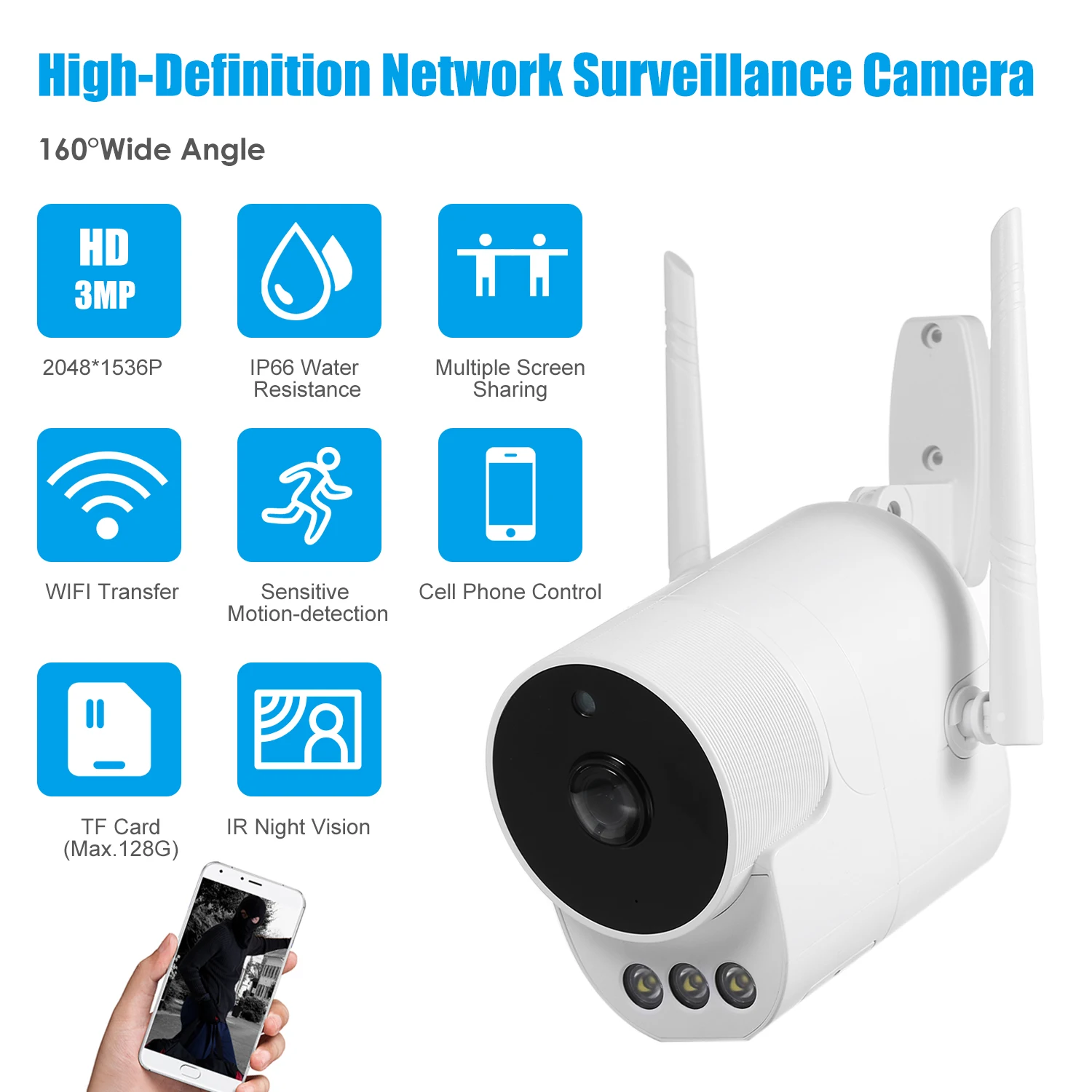 VRT V11 3MP WIFI IP камера наружная CCTV веб ночного видения для сетевого видеонаблюдения