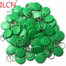 125 кГц перезаписываемая копия брелков Token Ring llaveros Proximity EM4305 водонепроницаемый брелок с кольцом контроля доступа Зеленый 50 шт