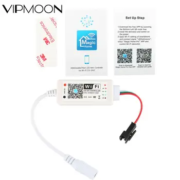 

DC12-24V Magic Home LED SPI Controller Addressable 2048 Pixel Mini WiFi Controller For WS2811 UCS1903 LED Strip Andriod/iOS