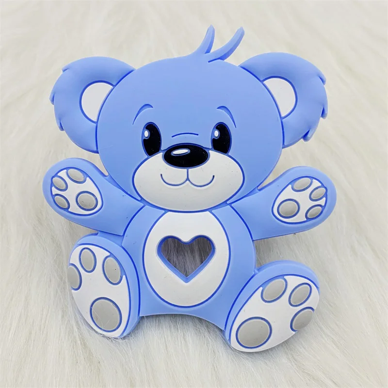 1PCS BPA Free Silicone Teethers Cartoon Animal DIY Pacifier  Baby Toys  Sensory Nursing Gift 4