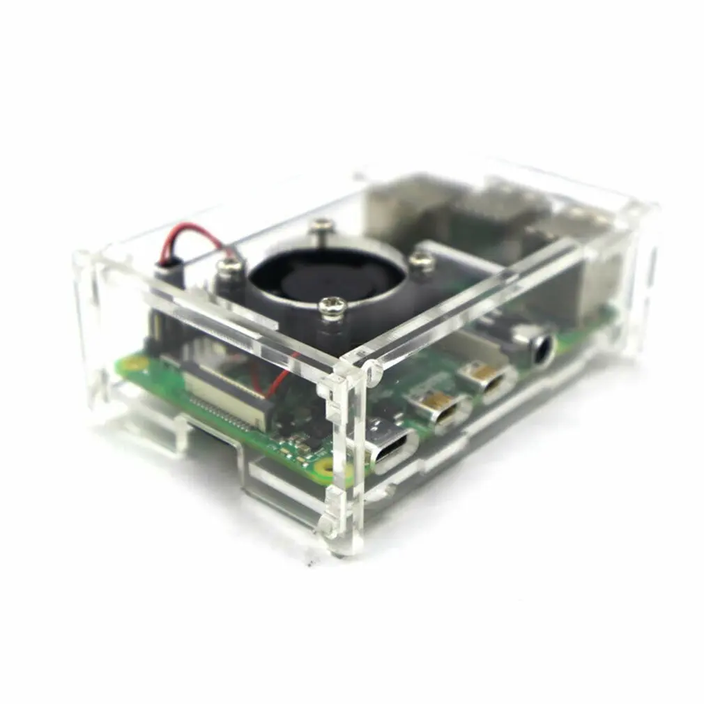 Для Raspberry Pi 4 Модель B материал корпуса ABS с вентилятором классический цветной чехол для Raspberry Pi 4 Модель B прозрачный акриловый