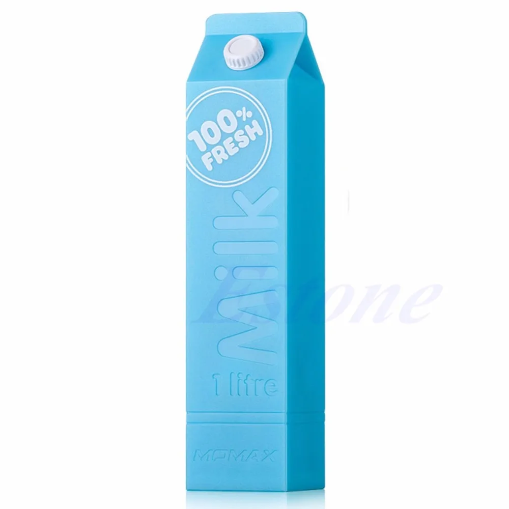 

Portable External Milk Carton Box 2600mAh Power Bank Battery Charger Case Box blue/pink/white can choosed