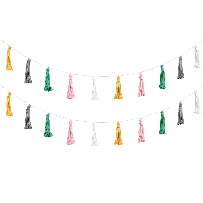 

2pcs Macrame Tassel Bunting Party Birthday Room Wedding Decoration Bachelorette Party Thanksgiving Decorations for Home