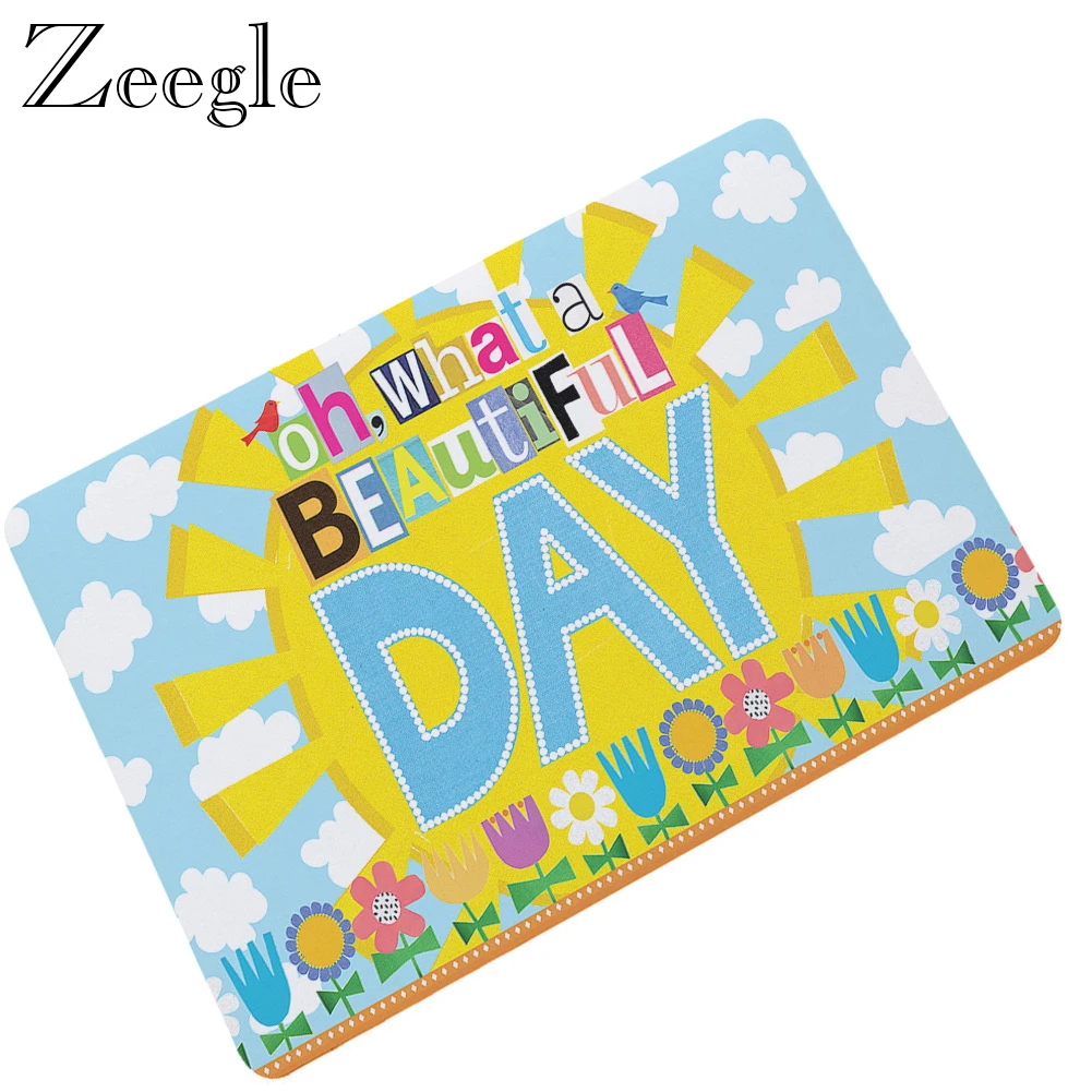 Zeegle Funny Rubber Doormat Rugs Doormat Non-slip Floor And Kitchen Mats Welcome Mat Door Funny Absorbent Carpet