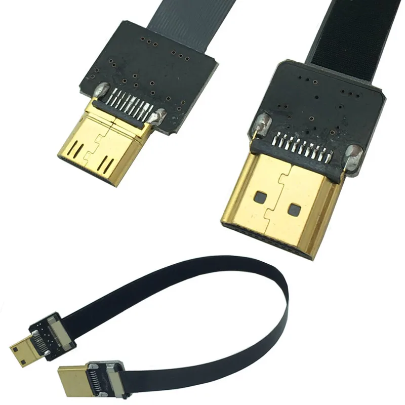

FPV HDMI to Mini HDMI Adapter 5cm-100cm FPC FFC Ribbon Flat HDMI Cable Pitch 20pin for Multicopter Aerial Photography