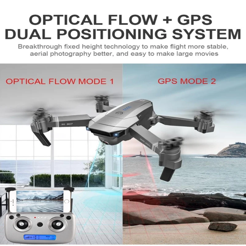 Профессиональный складной Квадрокоптер с дистанционным управлением GPS WIFI FPV 4K