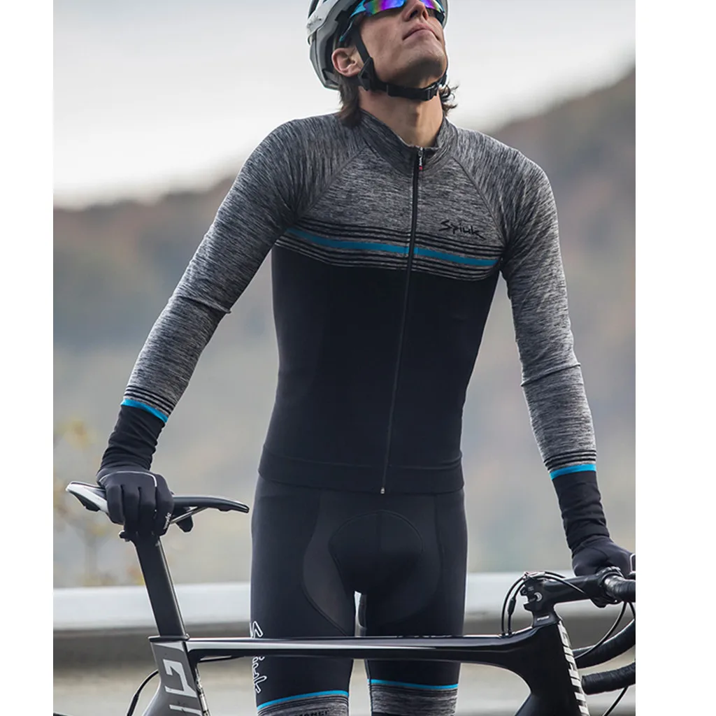 Homens ciclismo pro equipe de manga longa fina camisas primavera/outono ciclismo maillot jaquetas roupas masculinas