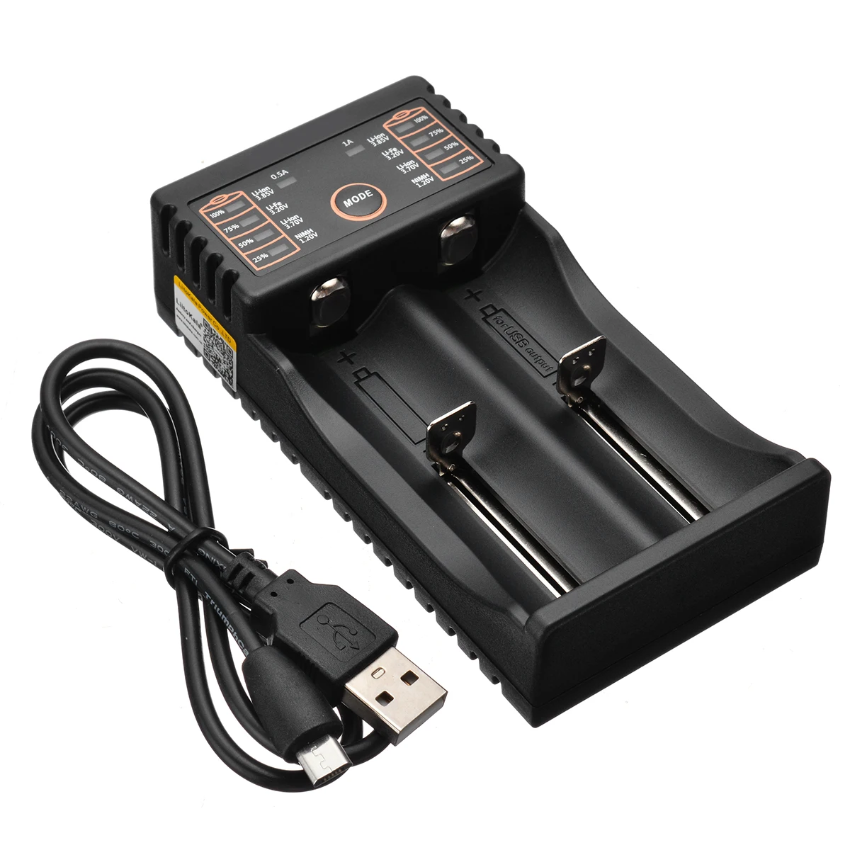 Оригинальное быстрое зарядное устройство с 2 слотами USB для LiitoKala 5 В/100 мАч выход