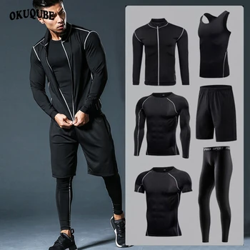 Men Sportswear Compression Sport Suits Quick Dry Running Sets Clothes Sports Joggers Training Gym Fitness Tracksuits
