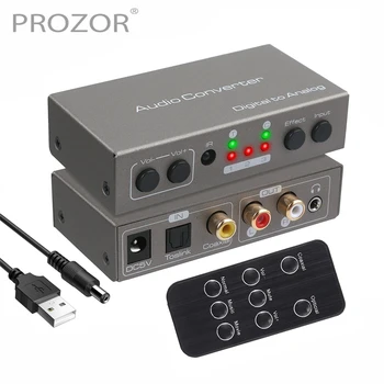 

Prozor Digital to Analog Audio Converter with Remote Toslink Coaxial Optical Audio Input to RCA R/L for AUX 3.5mm Jack Output