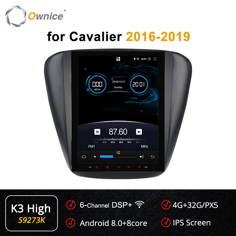 S9273 K3-High Owice Android 9,0 PX6 Tesla, вертикальный экран, автомобильный аудио плеер K3 K6 для Chevrolet Cavalier DSP 4G LTE, Восьмиядерный gps Navi - Цвет: S9273 K3-High