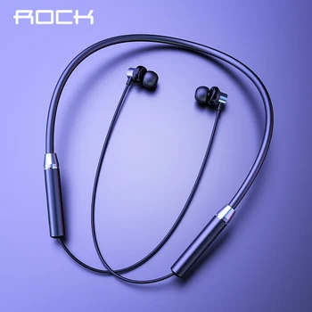 

ROCK Sport Magnetic Bluetooth V5.0 Earphone Wireless Earphones Magnet Earbuds With Microphone Stereo Auriculares Neckband