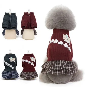 

Christmas Dog Clothes Dogs Jacket Coat Apparel Teddy Puppy Knit Warm Fleece Sweater French Bulldog For Pet Autumn Winter Costume
