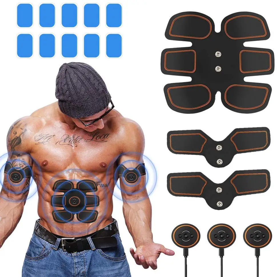 Abdominal Muscle Stimulator Training Gear ABS Trainer Fit Body Home Exercise Kit 