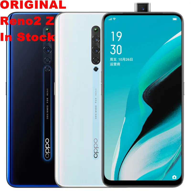 Стоковый мобильный телефон Oppo Reno 2 Z 4G LTE 6," 2340X1080 8G RAM128G rom 48.0MP VOOC 3,0 отпечаток пальца Android Reno 2Z