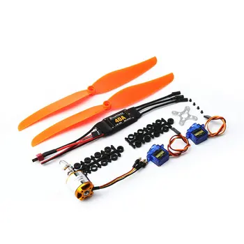 

2217 1250KV Brushless Motor 40A ESC SG90 9G Micro Servo 8060 Propeller RC Drone Set for RC Fixed Wing Plane Helicopter