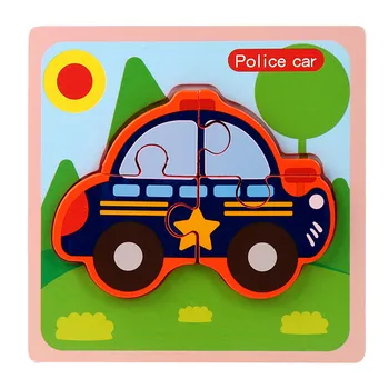 

Early Educational Wooden Cartoon Stereo Memory Cognition Puzzle Toys For Kids jigsaw picture puzzles For children kids toy