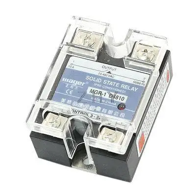 

DC-AC 3-32V 24-480V 10A Clear Cover One Phase Normal Open Solid State Relay