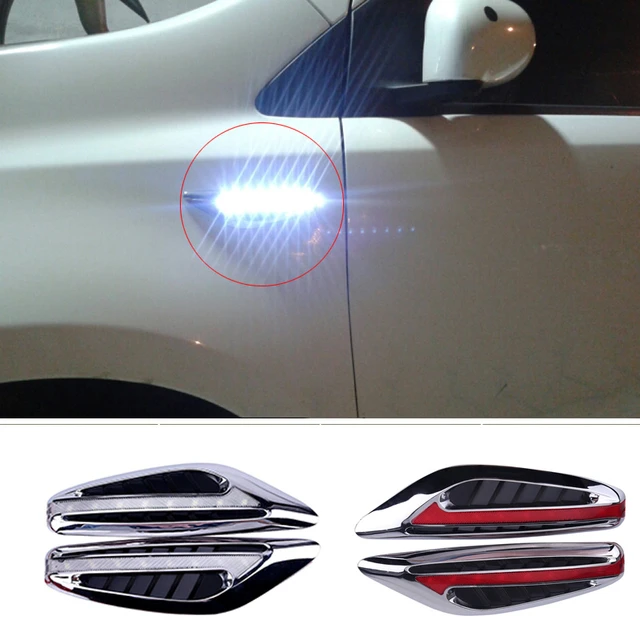 2pcs Led Universal Side Indicator Blinker Leaf Shape Car Car Accessories  DC12V Auto Car Steering Light Fender Side Lights