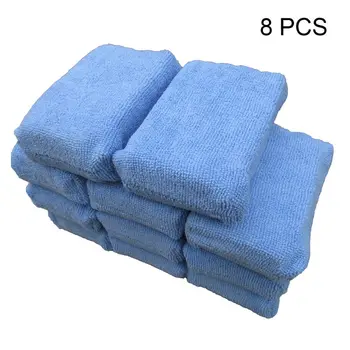 

New 8 Pcs Car Polish Wax Square Foam Sponges Scratch Free Applicator Pads for Auto Automobile Multipurpose Clean Maintenance