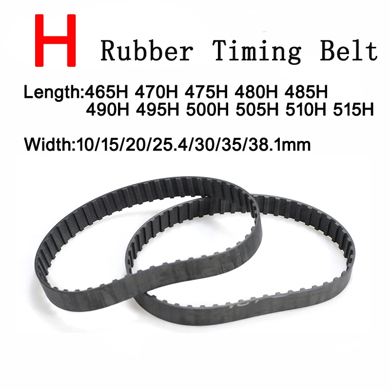 Select New 170H to 290H Timing Belt Tooth Pitch 1/2" H Series Width 10 to 50mm 