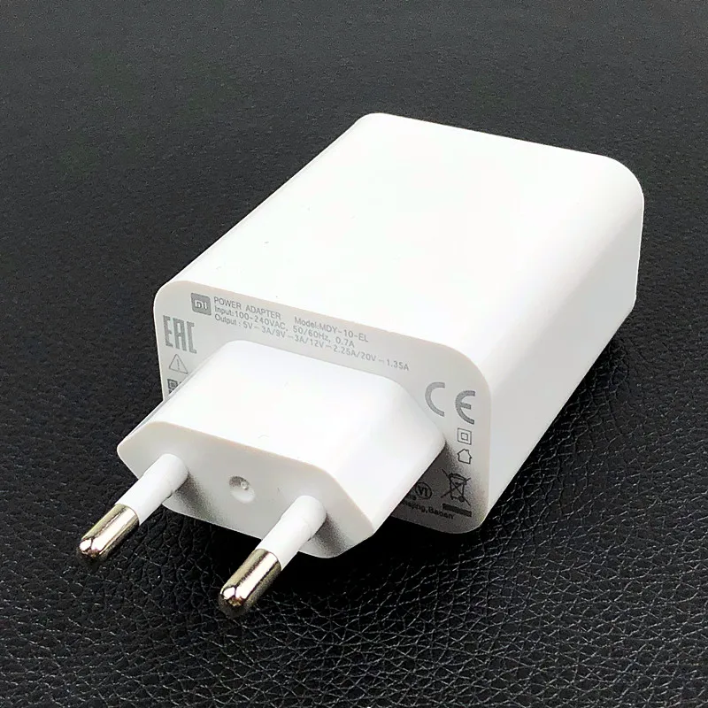 Only charger Оригинальное быстрое зарядное устройство Xiao mi EU 27w qc 4,0 turbo charge Usb адаптер для mi 9 se cc9 redmi note 7 8 mi x 2s 3 mi 9 pro Max K20 pro - Тип штекера: Only charger