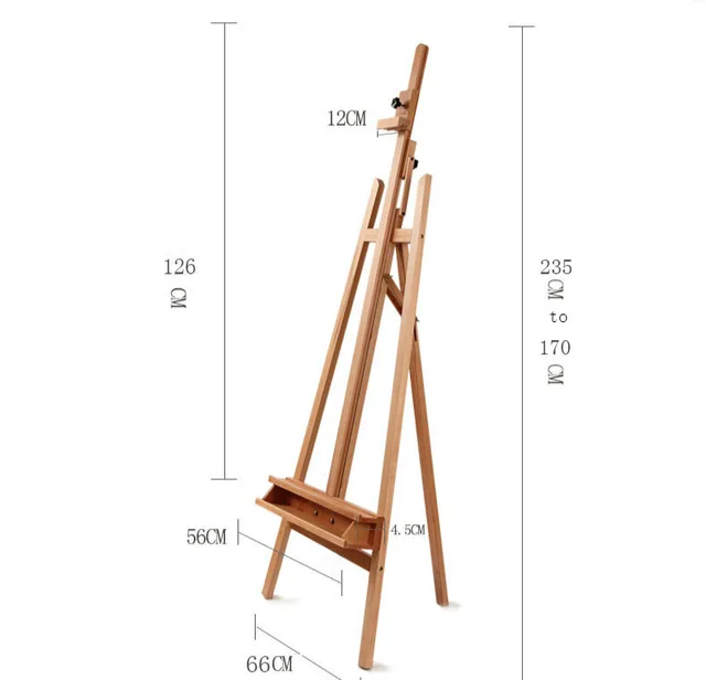 Large Easel Foldable Caballete Artist Oil Paint Stand Portable Wood  Painting Easel Stand Sztaluga Art Supplies