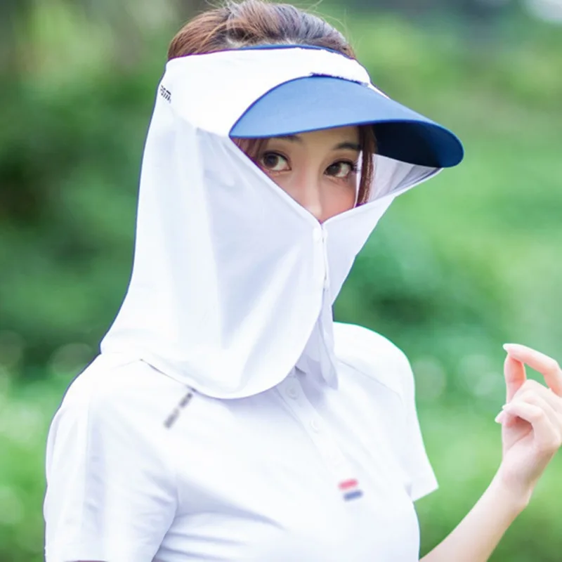 

Summer Sunscreen Golf Headscarf Men Women Ice Silk Neck Cover Outdoor Fishing Climbing UV Protection Hooded Caps