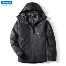Мужская водонепроницаемая горнолыжная куртка для пеших прогулок, теплая, плюс размер, хлопок, лыжная одежда, уличная Сноубордическая куртка, ветронепроницаемое зимнее пальто, бренд