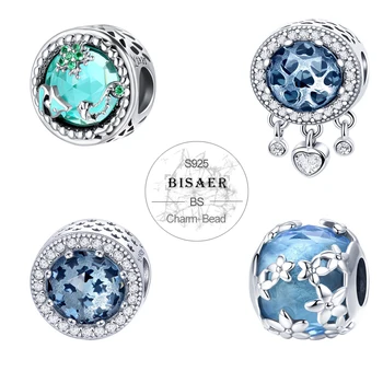 

925 Sterling Silver Radiant Hearts, Cerise Crystal & Pink CZ Rose Engrave Beads fit Original PAN Charm Bracelet DIY Fine Jewelry