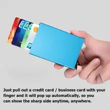 Aluminum RFID Card Holder Automatic Men Women Hot Sale Durable Bank Business Card Case Protector Covers Supplies