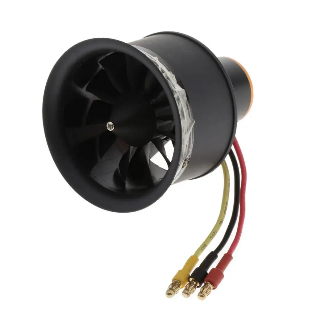 5-Blade 50mm Duct Fan Brushless Motor For RC EDF Jet AirPlane 5-Blade 50mm Duct Fan Brushless Motor For RC EDF Jet AirPlane