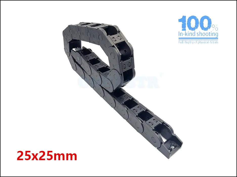 JFLO 1Meter 25x25 25x38 25x50 25x57 25x77mm Wire Carrier cable Drag chain Bridge type open of both side Towline Free shipping 15