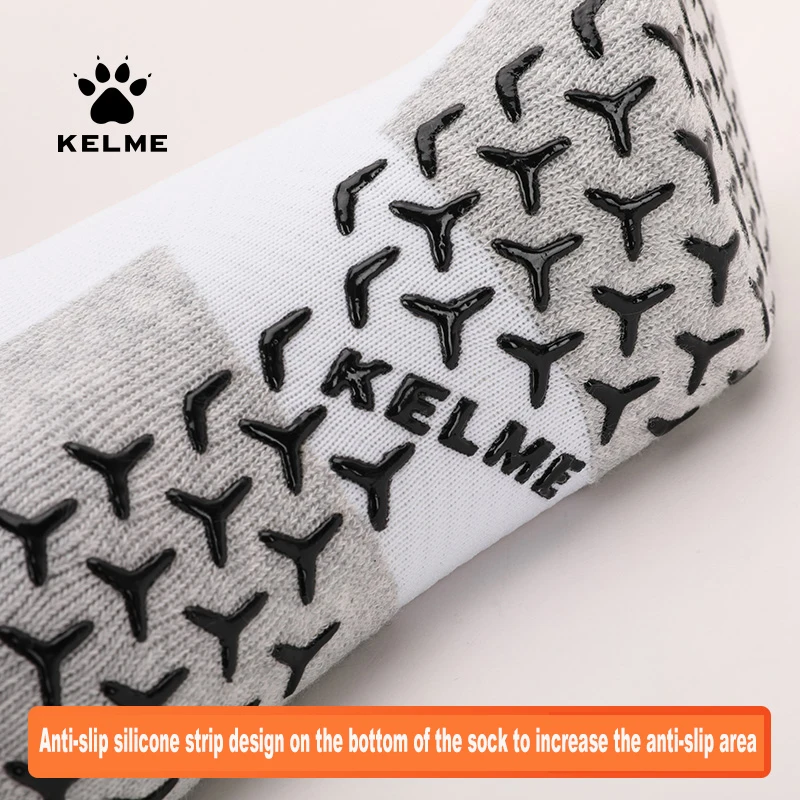 KELME Football Basketball Socks Chinese Commemorative Version Towel-Sole Non-Slip Silicone Socks Middle Tube Sock 9896318