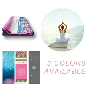 

Suede Yoga Mat Foldable Portable Yoga Mat Anti-slip Machine Washable Yoga Mat Cover 1.2mm Ultrathin Lightweight Travel Yoga Mat