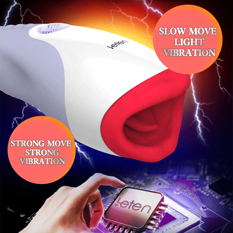  Leten Clit Sucker Male Masturbator Cup Adult Heating Automatic Oral Sex Machine Smart Electric Lick