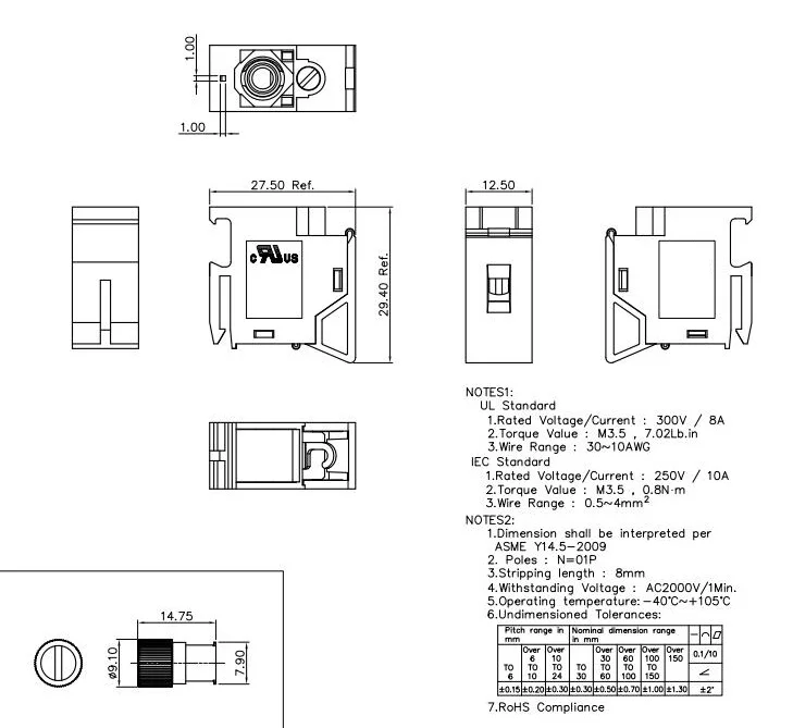 PSCF4 12,5 1P трансформатор TEMINAL блок TSCF4 12,5 мм 1PIN Феникс контакт DEGSON KEFA YANNIU