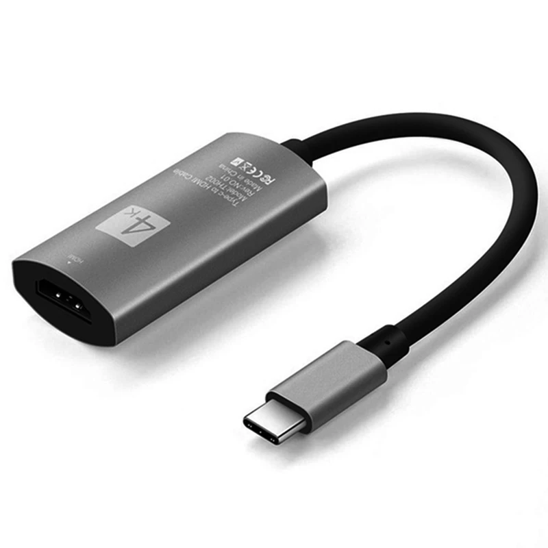 USB-C type-C к HDMI 4K* 2K UHD HDTV адаптер для samsung Galaxy S8 S8+ MacBook серый