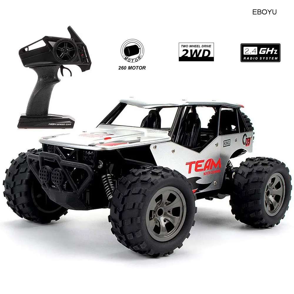 EBOYU 1888A RC автомобиль 2,4 GHz 1/18 2WD большое колесо внедорожный пульт дистанционного управления грузовик King RTR для детей начинающих