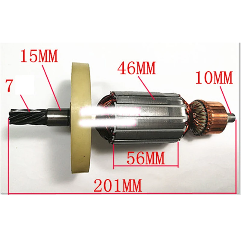 AC220-230V Armature Rotor Anchor Replacement for Hitachi H55SA 7teeth Demolition Hammer Power Tool Repair Spare Parts | Инструменты