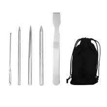 5 шт. наружная Парашютная веревка, вязальный инструмент 550, Паракорд, браслет, шнуровка, плетение, строчка, набор игл, аксессуары для ювелирных изделий DIY